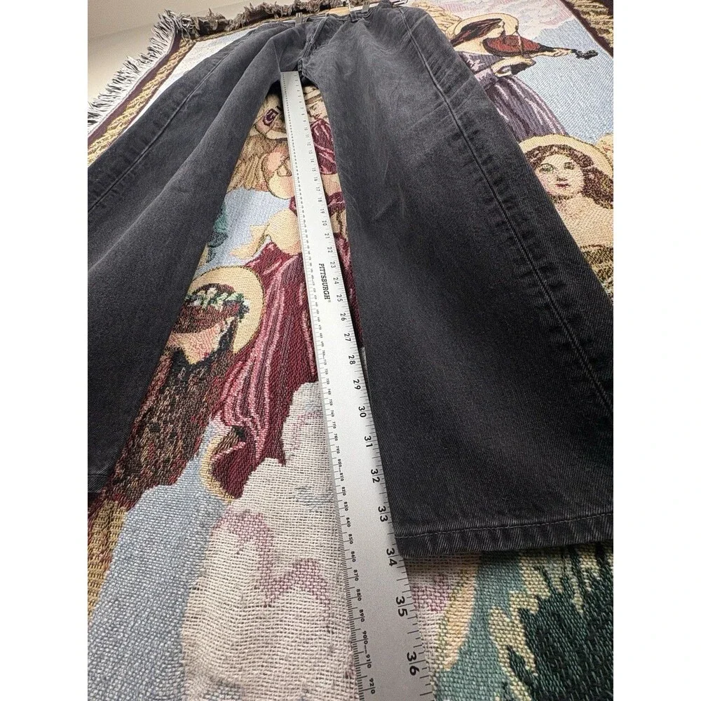 Vintage Levi's 501 Jeans Mens 30x36 (FITS 28x34) Black Button Fly USA Made 90s